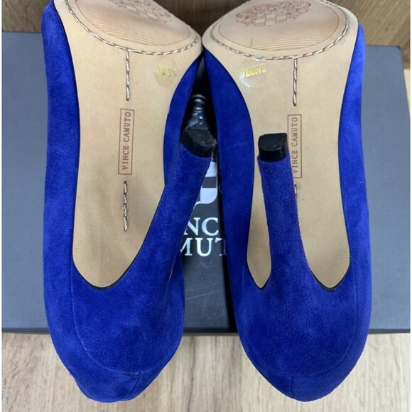 Vince Camuto Women Kain 4” Slip On Point Toe Heels  Pump Mazarine Blue Sz 7.5 M - Picture 14 of 16